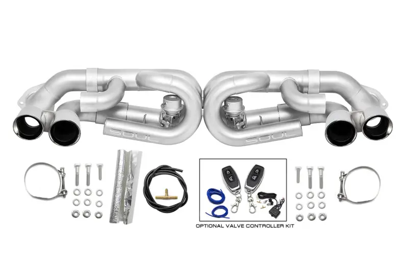 Soul 12-16 Porsche 991.1 Carrera Base/S/Gts (W/ Pse) Valved Exhaust - Pol. Chrome Tips - Inc. Vc 1