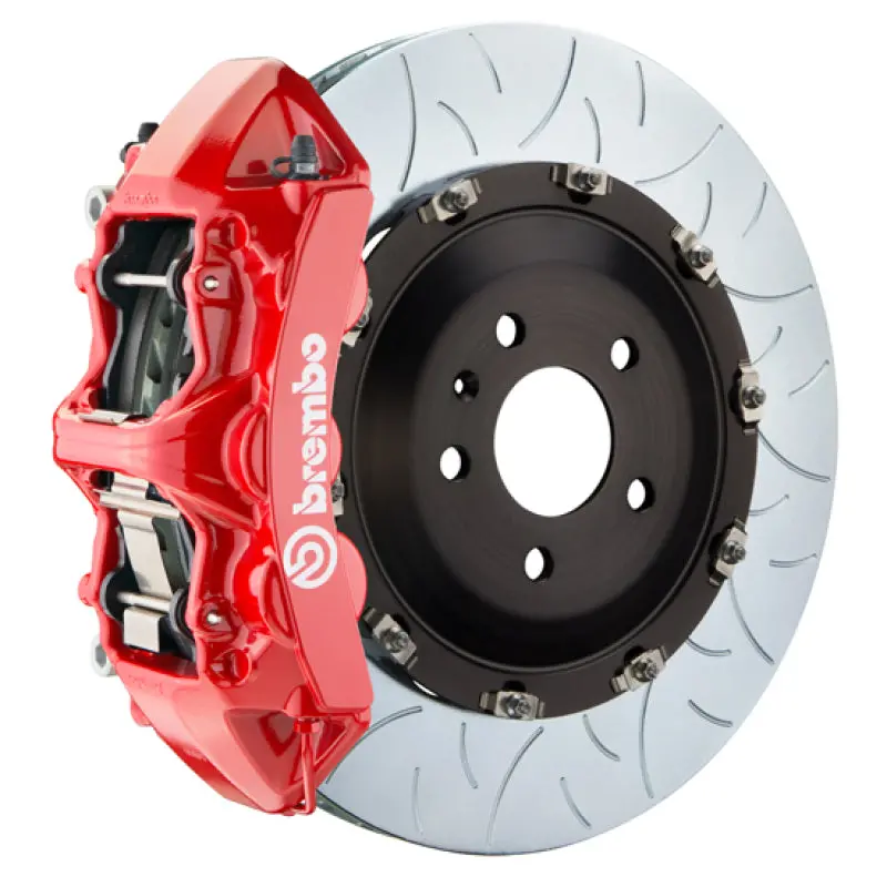 Brembo 08-13 Bmw M3/11-12 1M Front Gt Bbk 6 Piston Cast 380X34 2Pc Rotor Slotted Type3-Red 1
