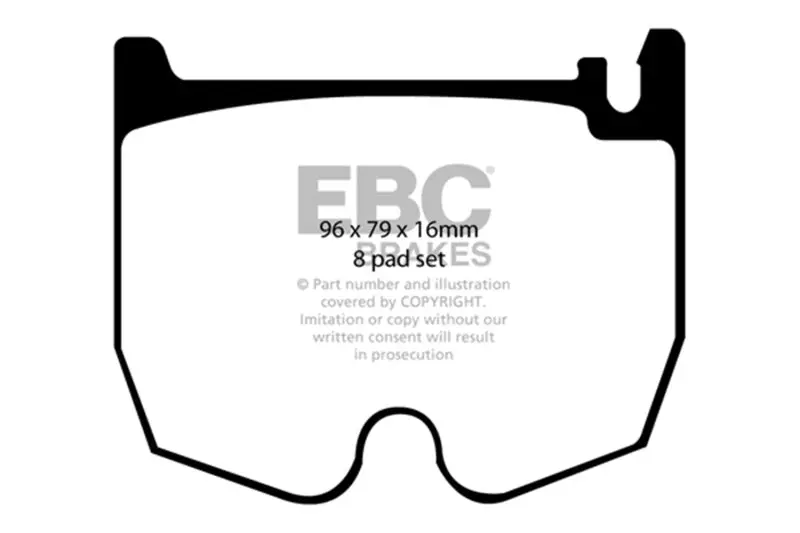 Ebc 03-06 Mercedes-Benz Cl55 Amg 5.4 Supercharged Redstuff Front Brake Pads 1