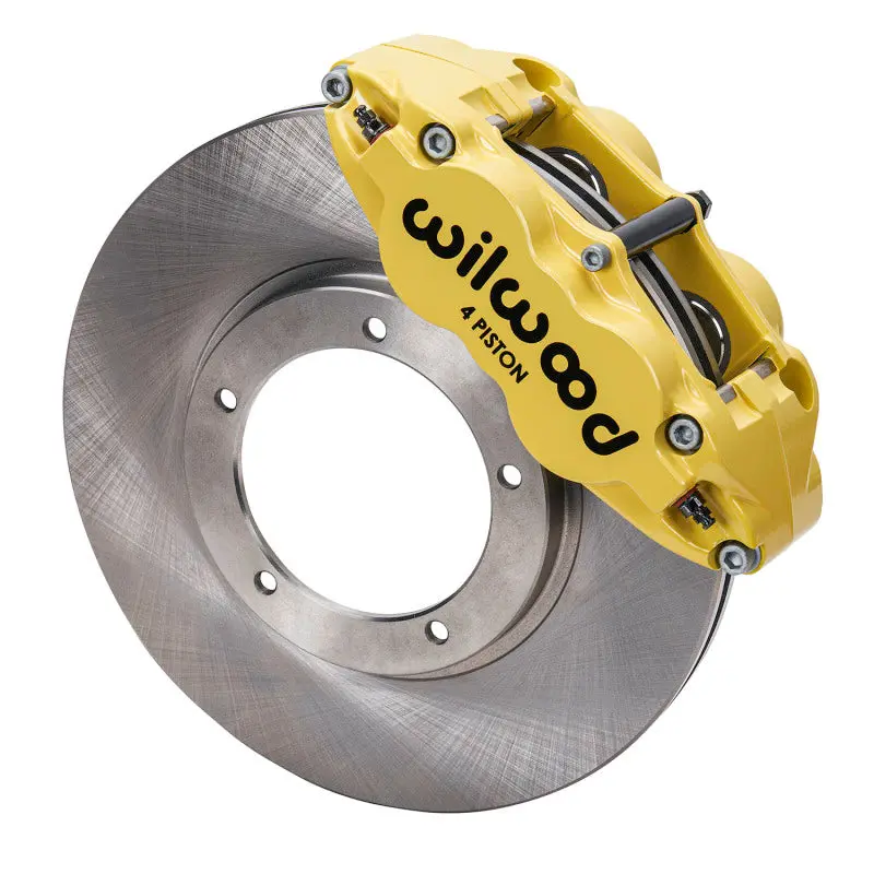 Wilwood 69-83 Porsche 911 Front Superlite Brake Kit 3.5In Mt Plain Face - Yellow 1