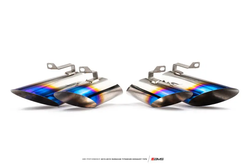 Ams Performance 15-19 Lamborghini Huracan Titanium Exhaust Tips (Oem &Amp; Alpha Tt Kit Fitment) 1