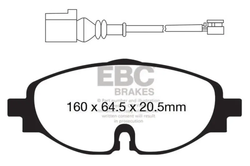 Ebc 14+ Audi A3 1.8 Turbo Yellowstuff Front Brake Pads 2