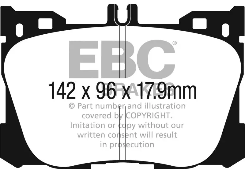 Ebc 2017+ Mercedes-Benz E300 (W213) 2.0L Turbo Yellowstuff Front Brake Pads 2