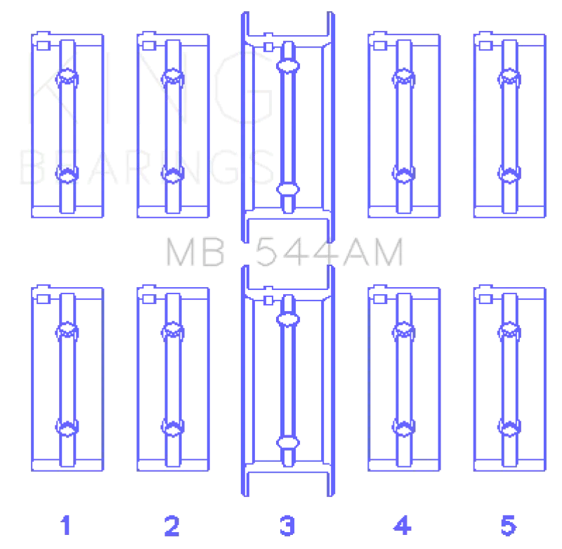 King Engine Bearings Bmw M10b15/18/20 (Size Std) Performance Main Bearing Set 1