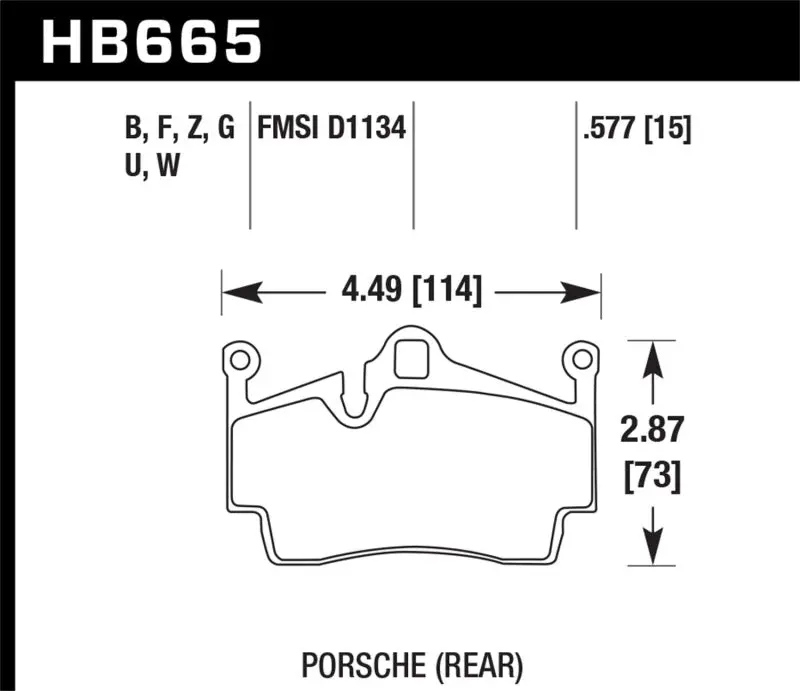 Hawk 05-16 Porsche Boxster / 07-14 Porsche Cayman Dtc-70 Race Rear Brake Pads 1
