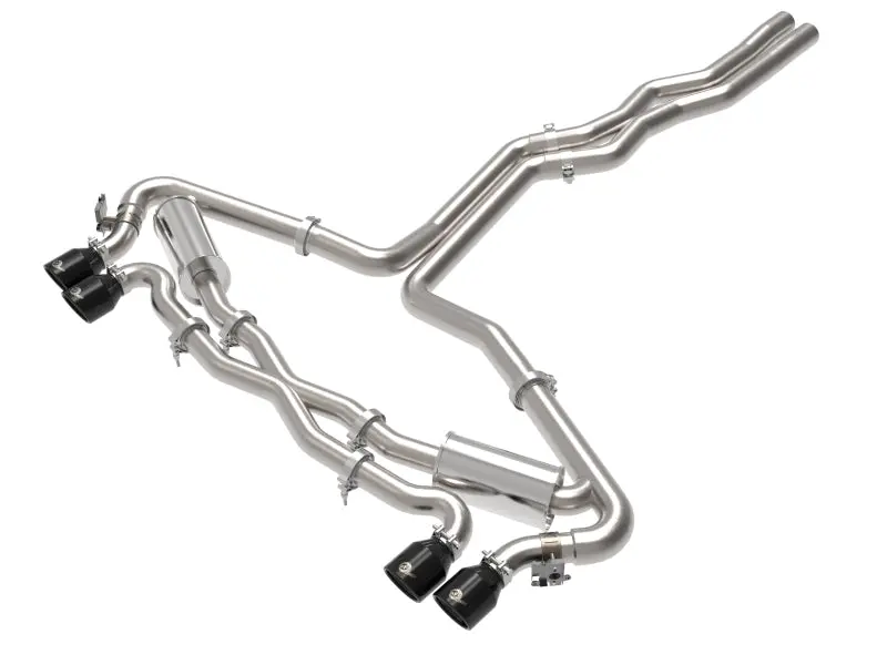 Afe 20-22 Audi Rs6 Avant V8 4L (Tt) Mach Force-Xp 3In To 2.5In 304 Ss Cat-Back Exhaust W/ Black Tip 1