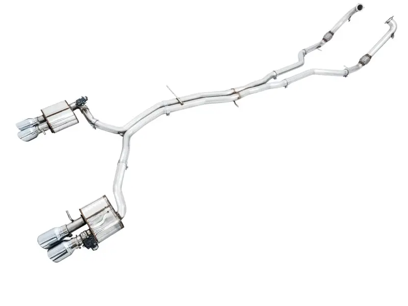 Awe Tuning Audi B9 S4 Switchpath Exhaust - Non-Resonated (Silver 102Mm Tips) 1