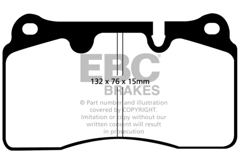 Ebc 04-12 Aston Martin Db9 5.9 Redstuff Front Brake Pads 1