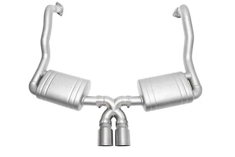 Soul 15-16 Porsche 981 Gt4 / Spyder Performance Exhaust - Straight Cut Brushed Finish Tips 1