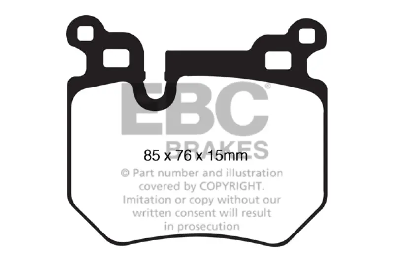 Ebc 08-10 Bmw 135 3.0 Twin Turbo Redstuff Rear Brake Pads 1