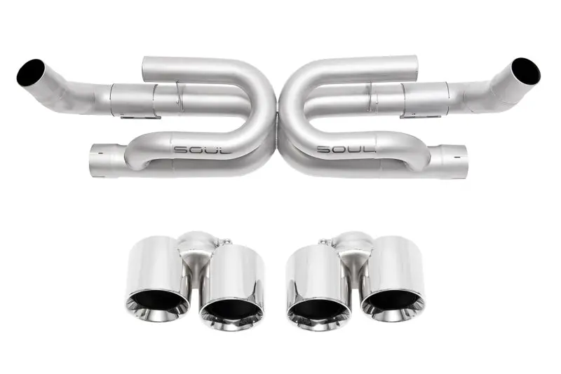 Soul 17-19 Porsche 991.2 Carrera (Non-Pse) Perf. Exhaust W/ Drone Tubes - Base - Pol. Chrome Tips 1