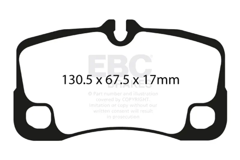 Ebc 09-12 Porsche 911 (997) (Cast Iron Rotor Only) 3.6 Carrera 2 Redstuff Rear Brake Pads 1