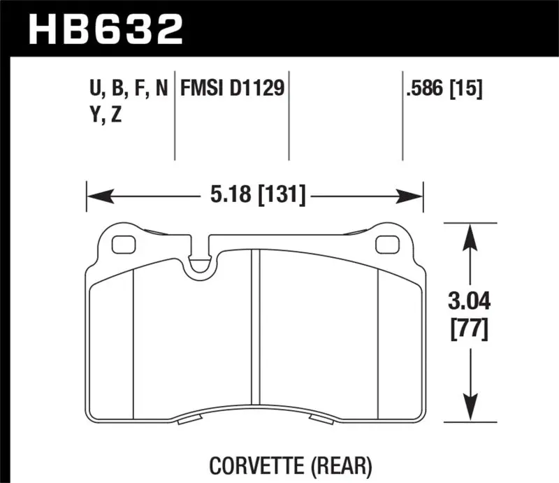 Hawk 06-10 Vw Touareg Front / 09-11 Corvette Z06/Zr-1 (W/Carbon Ceramic Brake Package And Iron Rotor 2