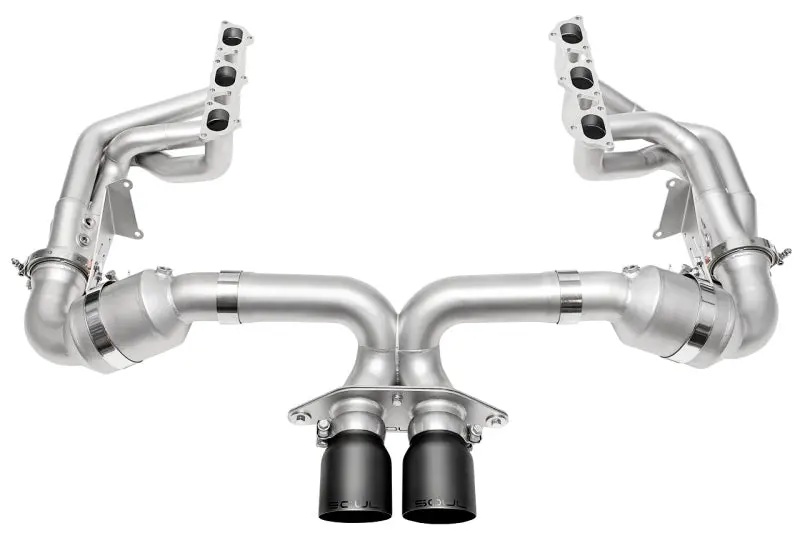 Soul 2022 Porsche 992 Gt3 Catted Exhaust System - 4In Straight Cut Satin Black Tips 1