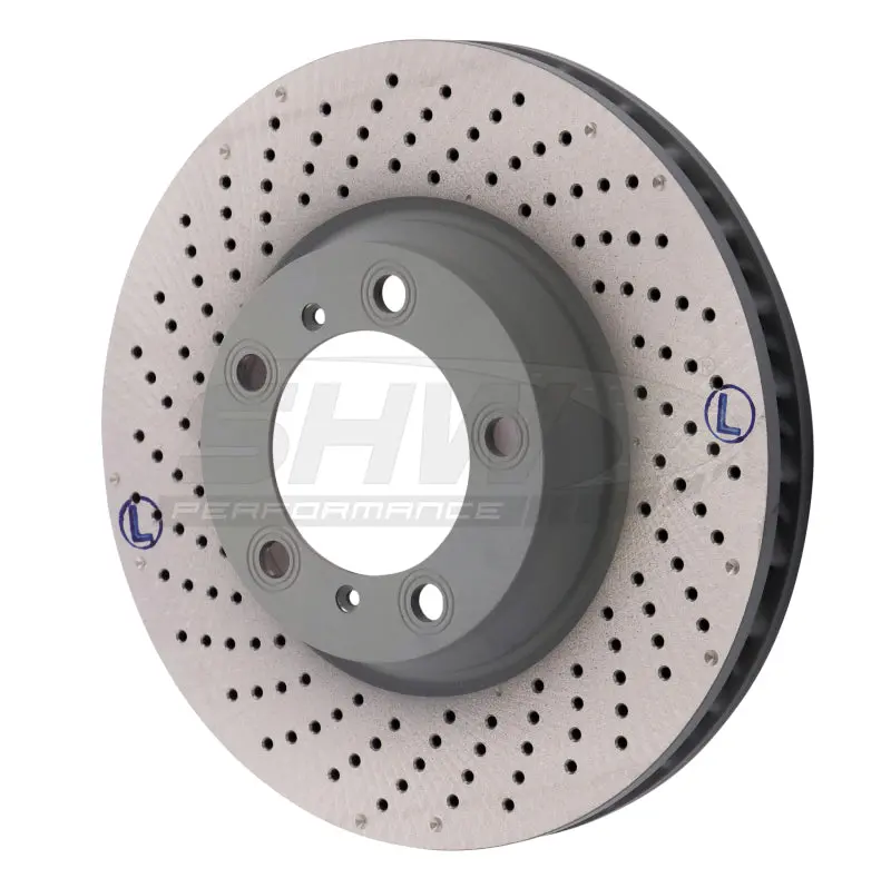 Shw 2012 Porsche 911 Carrera4 Gts 3.8L W/O Ceramic Brakes Left Frt Drill-Dimp Mb Rotor (99635140904) 1