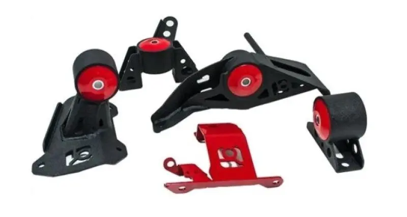Innovative 12-15 Lotus Exige V6 Black Steel Mounts 95A Bushings 1