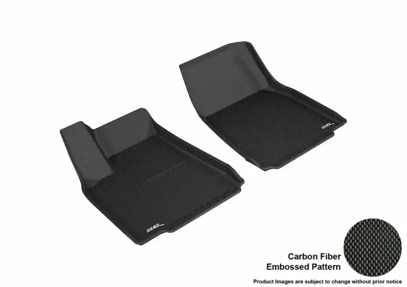 3D Maxpider 2016-2020 Tesla Model X Kagu 1St Row Floormat - Black 1