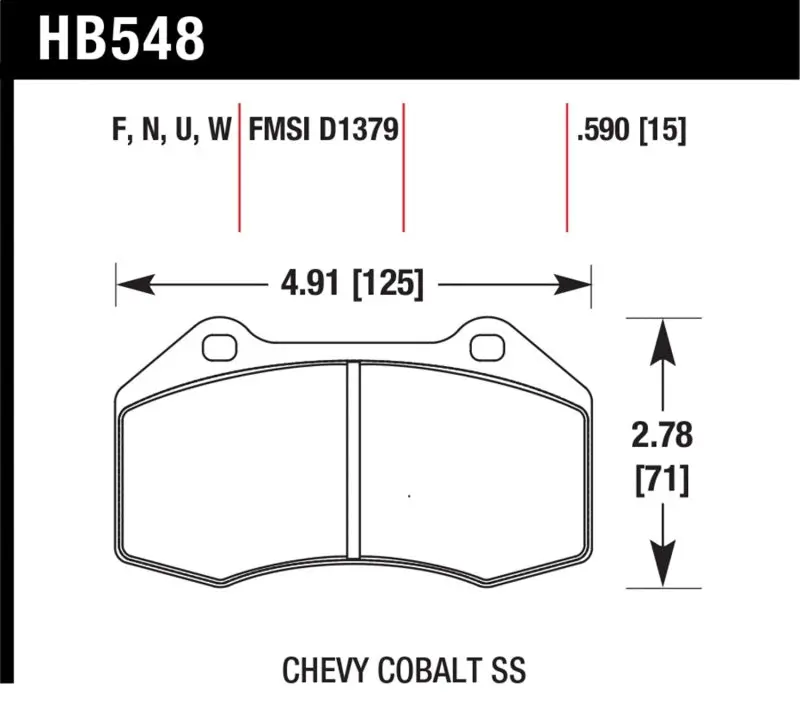 Hawk Renault Clio / Cobalt Ss Hps Street Front Brake Pads 2