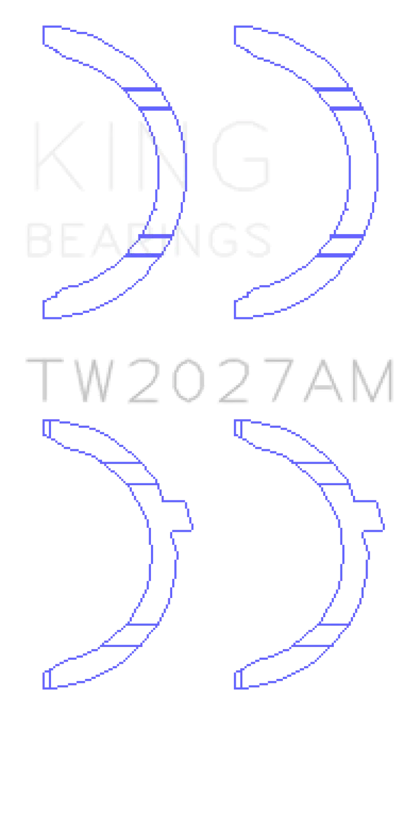 King Engine Bearings Audi Aah, Bug, Ccwa,Ctba Thrust Washer Set 2