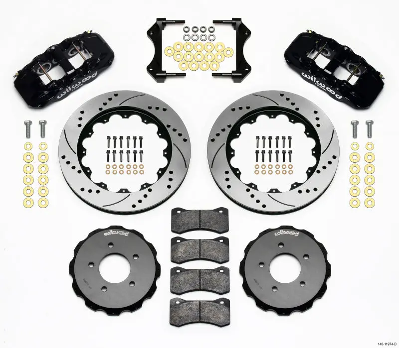 Wilwood Aero6 Front Hat Kit 14.00 Drilled 99-06 Bmw E46 1