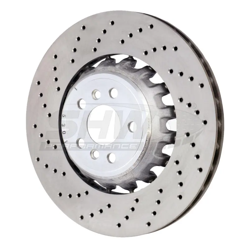 Shw 2020 Bmw X5 M 4.4L Left Rear Cross-Drilled Lightweight Brake Rotor (34208074285) 1