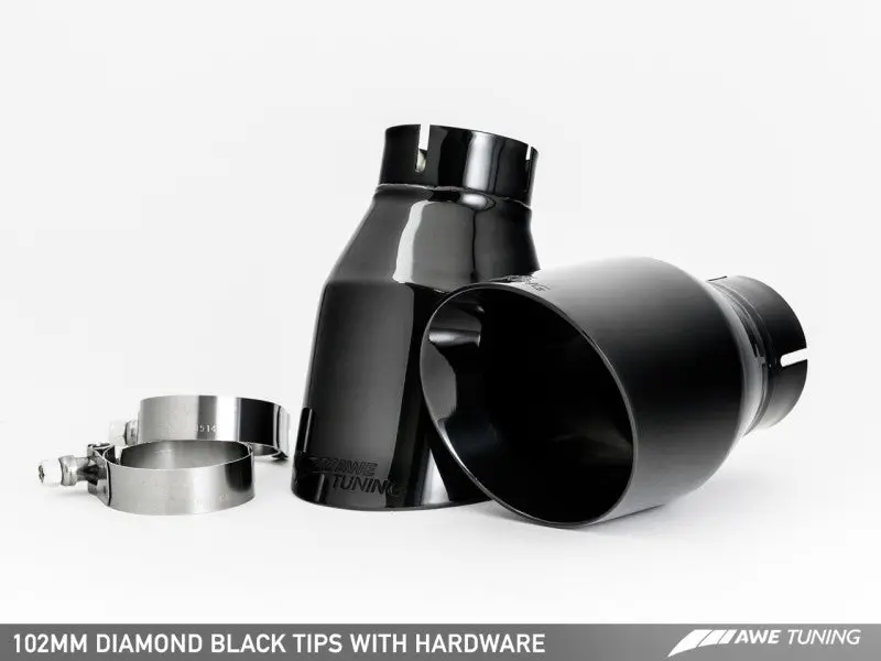 Awe Tuning Audi C7.5 A7 3.0T Touring Edition Exhaust - Quad Outlet Diamond Black Tips 1