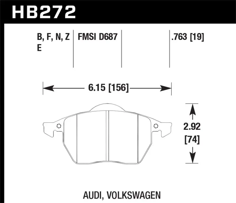 Hawk Hp+ Street Brake Pads 1