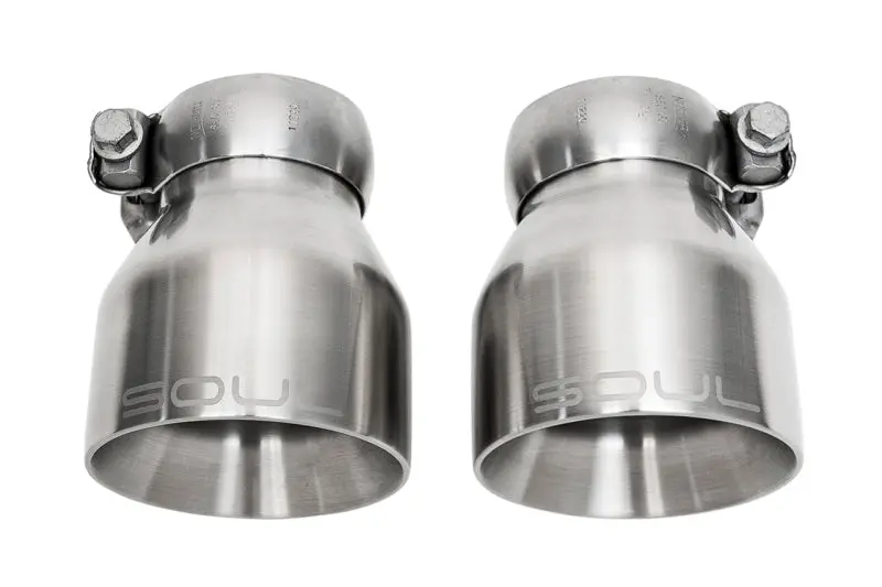 Soul 2020+ Porsche 718 Gt4 / Spyder / Gts 4.0L Bolt On Exhaust Tips - Brushed Finish Straight Cut 1