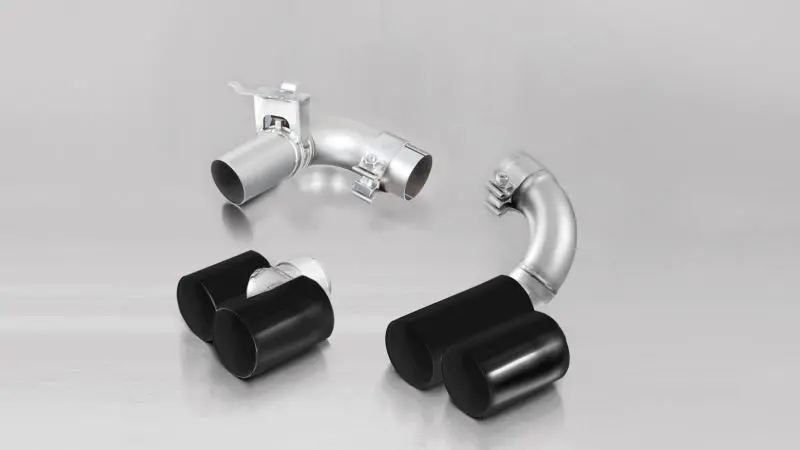 Remus 2012 Bmw 3 Series F30 Black Chrome 76Mm Straight Cut Tail Pipe Set 1