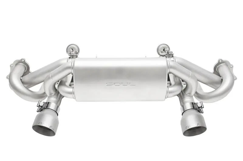 Soul 2020+ Porsche 718 Gt4 / Spyder / Gts 4.0L Valved Exhaust - Sig Satin Straight Cut Tips - No Vc 1