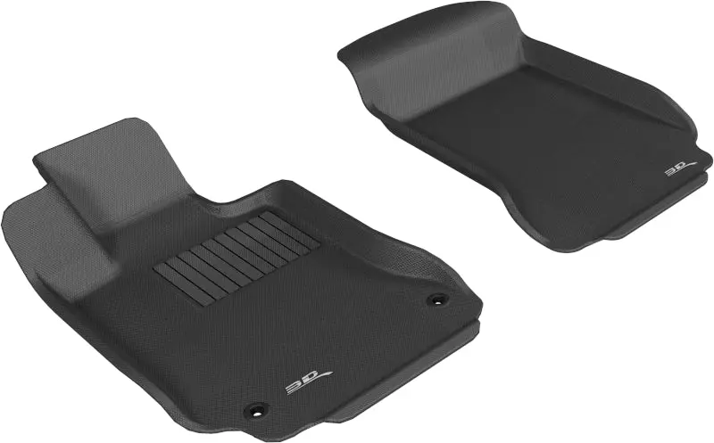 3D Maxpider 2008-2014 Mercedes-Benz C-Class W204 Kagu 1St Row Floormat - Black 1