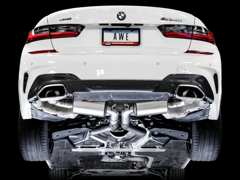 Awe Tuning 2019+ Bmw M340i (G20) Resonated Touring Edition Exhaust (Use Oe Tips) 1