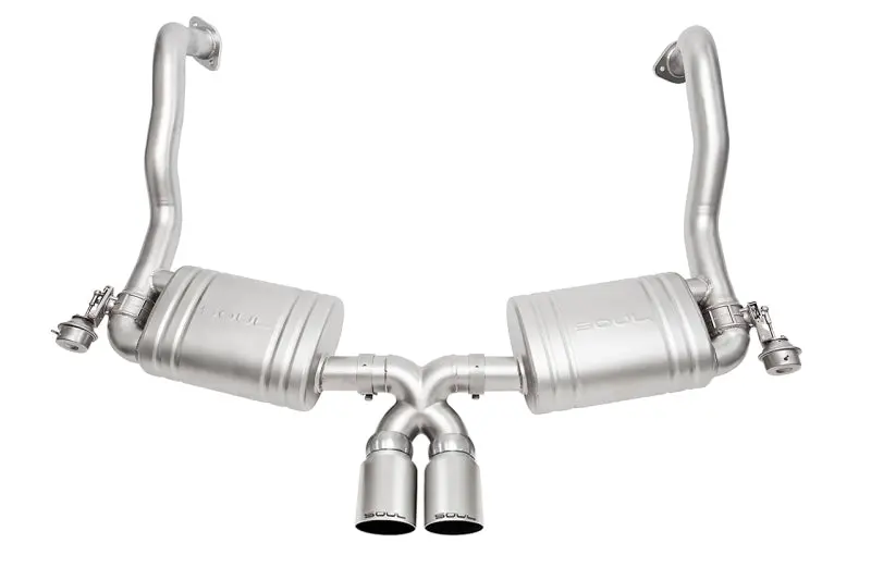 Soul 15-16 Porsche 981 Gt4 / Spyder Performance Exhaust - Straight Cut Signature Satin Tips 1