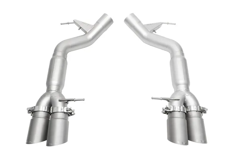 Soul 12-18 Bmw F06 / F12 / F13 M6 Resonated Muffler Bypass Exhaust - 3.5In Slash Cut Sig Satin Tips 1