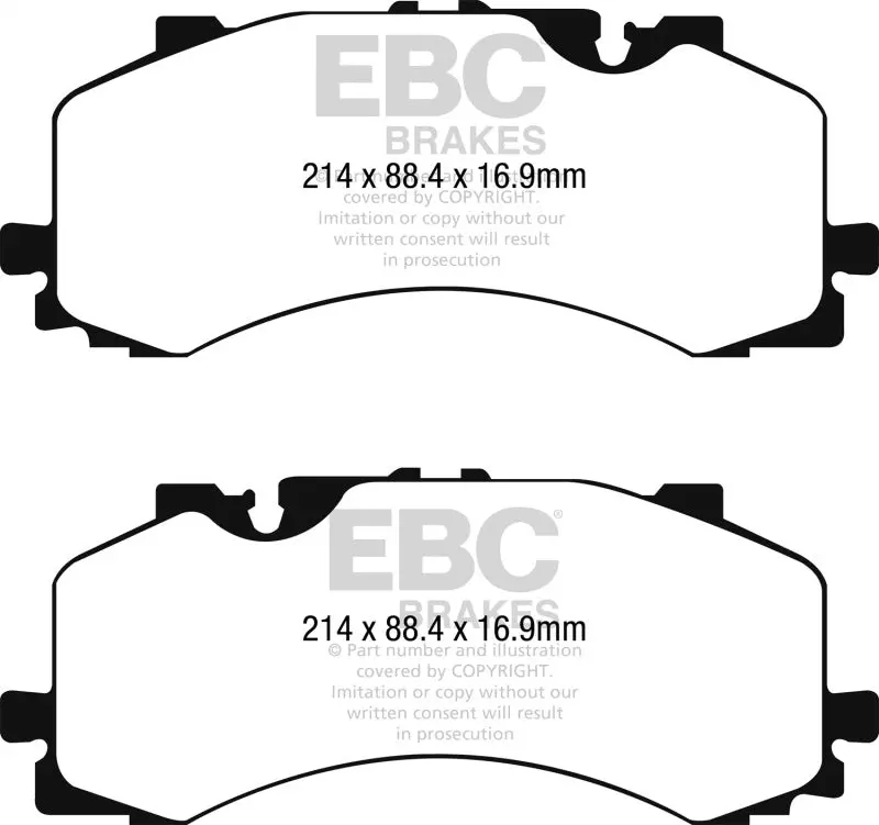 Ebc 2016+ Audi Q7 3.0L Supercharged Yellowstuff Front Brake Pads 1