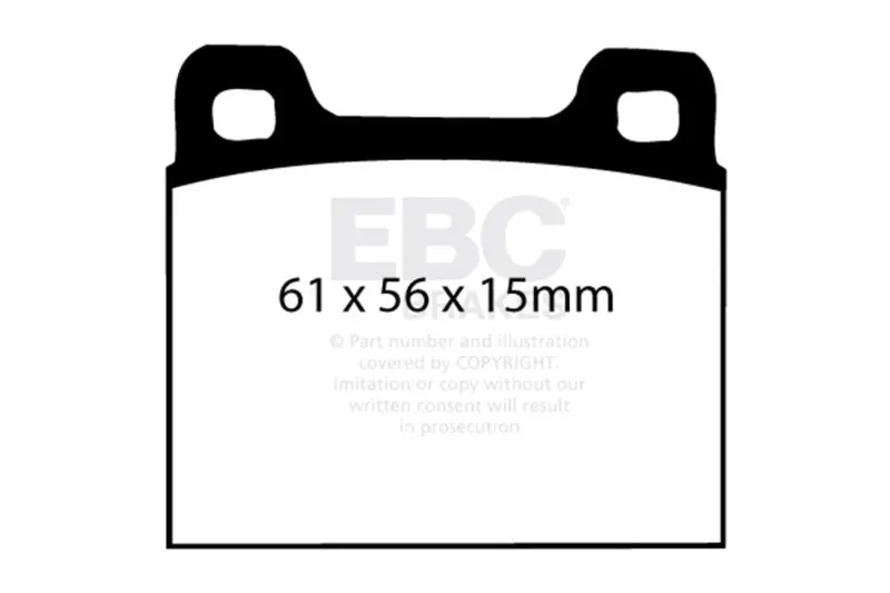 Ebc 73-77 Porsche 911 2.7L Redstuff Front/Rear Brake Pads 2