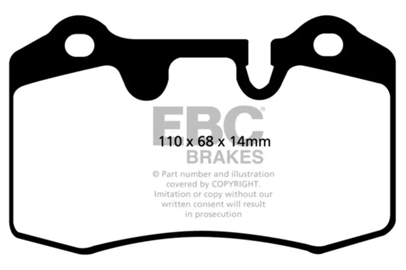 Ebc 04-12 Aston Martin Db9 5.9 Yellowstuff Rear Brake Pads 2