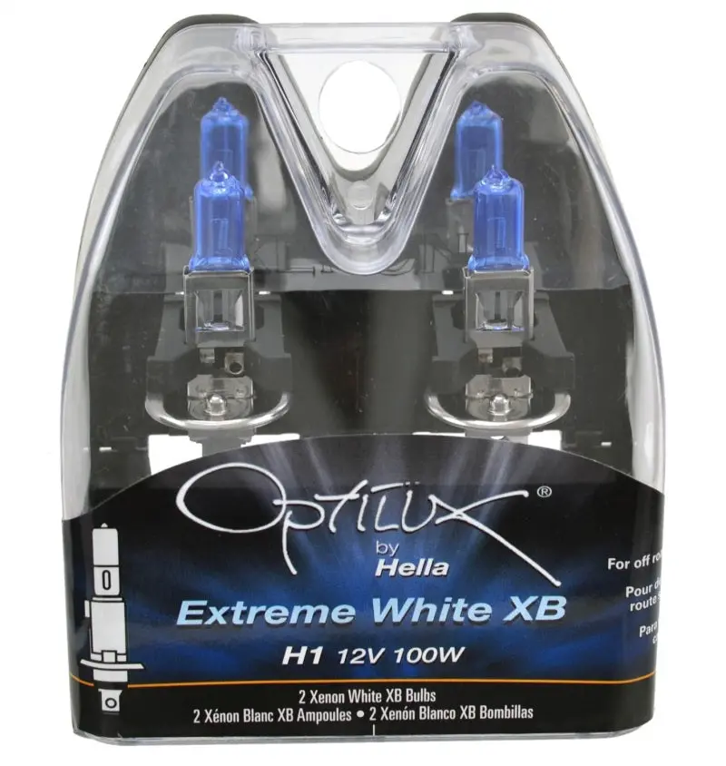 Hella Optilux H1 100W Xb Extreme White Bulbs (Pair) 1