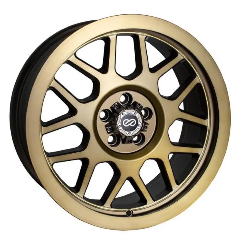 Enkei Matrix 17X9 5X127 10Mm Offset 108Mm Bore Brushed Gold Wheel 1