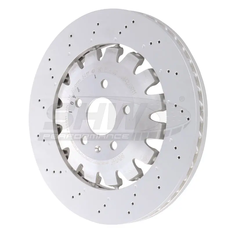 Shw 18-21 Audi Tt Quattro 2.0L Front Drilled-Dimpled Lightweight Brake Rotor (8S0615301l) 1
