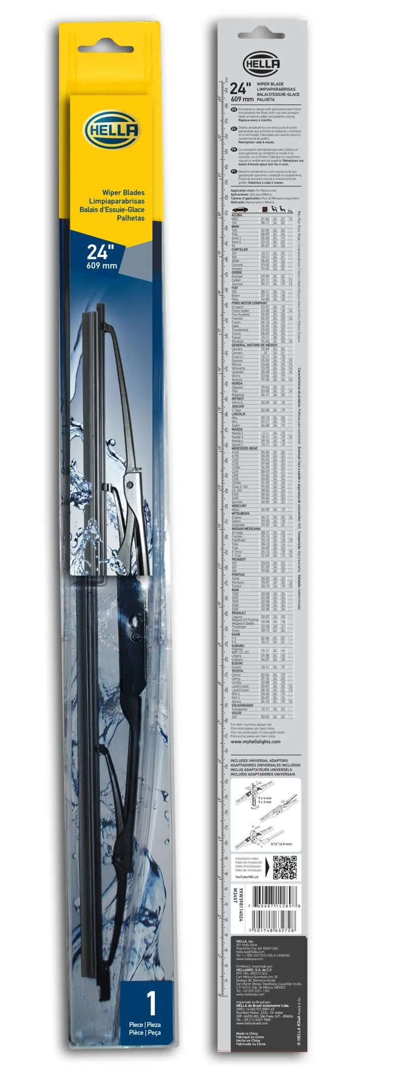 Hella Standard Wiper Blade 24In - Single 1