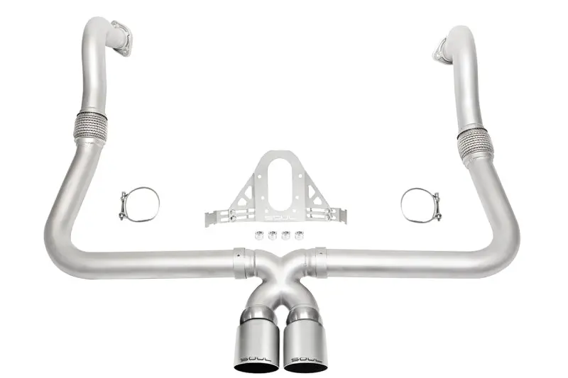 Soul 17+ Porsche 718 Cayman / Boxster Performance Exhaust - Pdk - Straight Cut Sig Satin Tips 1