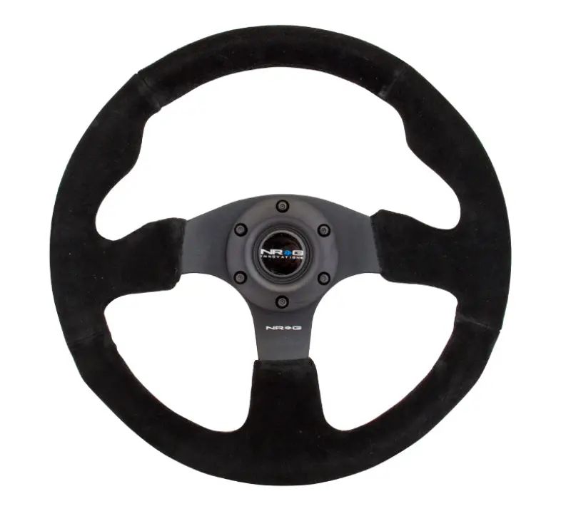 Nrg Reinforced Steering Wheel (320Mm) Suede W/Black Stitch 1