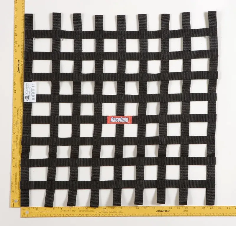 Racequip Black 24 X 24 Sfi Ribbon Net 1