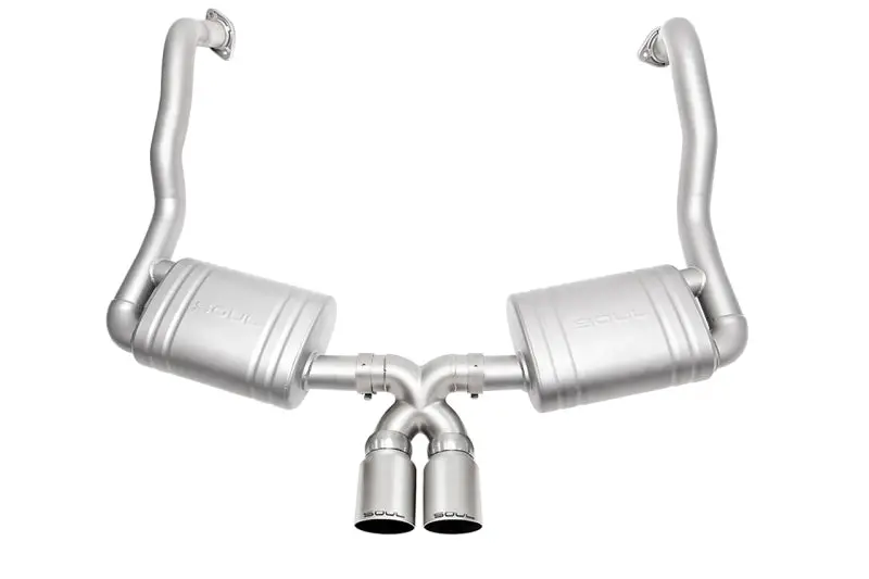 Soul 13-16 Porsche 981 Cayman / Boxster Performance Exhaust - Straight Cut Signature Satin Tips 1