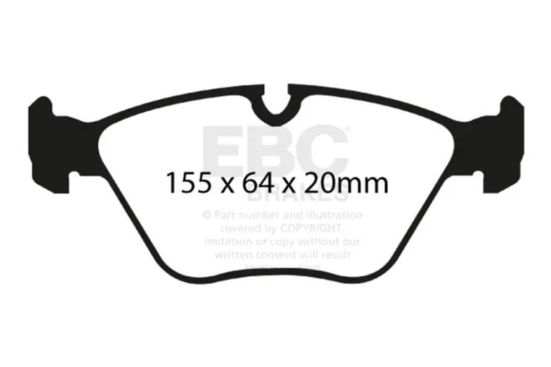 Ebc 04-06 Bmw X3 2.5 (E83) Redstuff Front Brake Pads 1