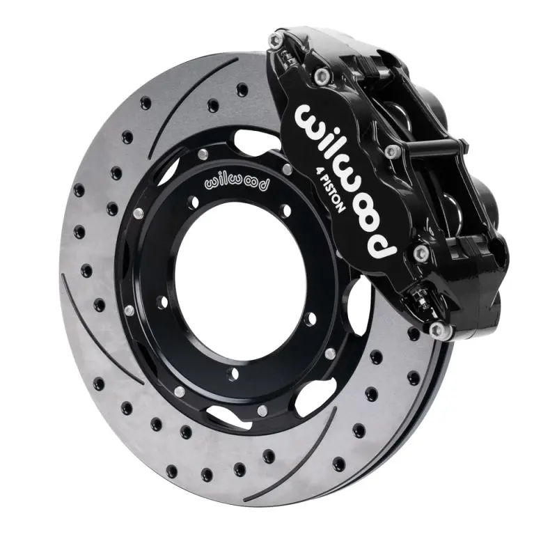 Wilwood 69-74 Porsche 911 Front Superlite Brake Kit 3In Mt Drilled & Slotted Face - Black 1