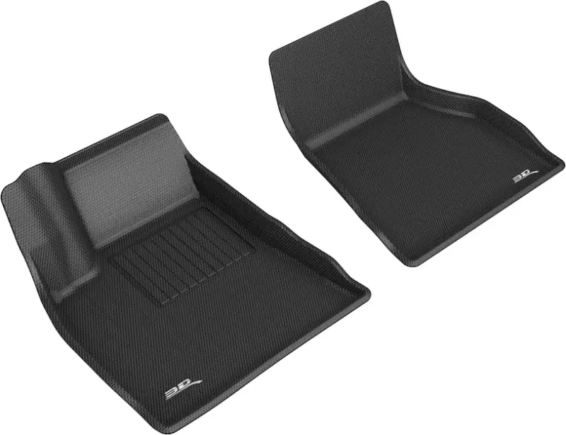3D Maxpider 2015-2020 Tesla Model S Kagu 1St Row Floormat - Black 1