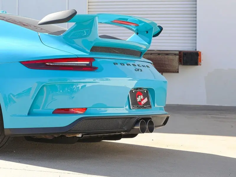 Afe 14-16 Porsche 911 Gt3 991.1 H6 3.8L Mach Force-Xp 304 Ss Cat-Back Exhaust System W/ Brushed Tips 2