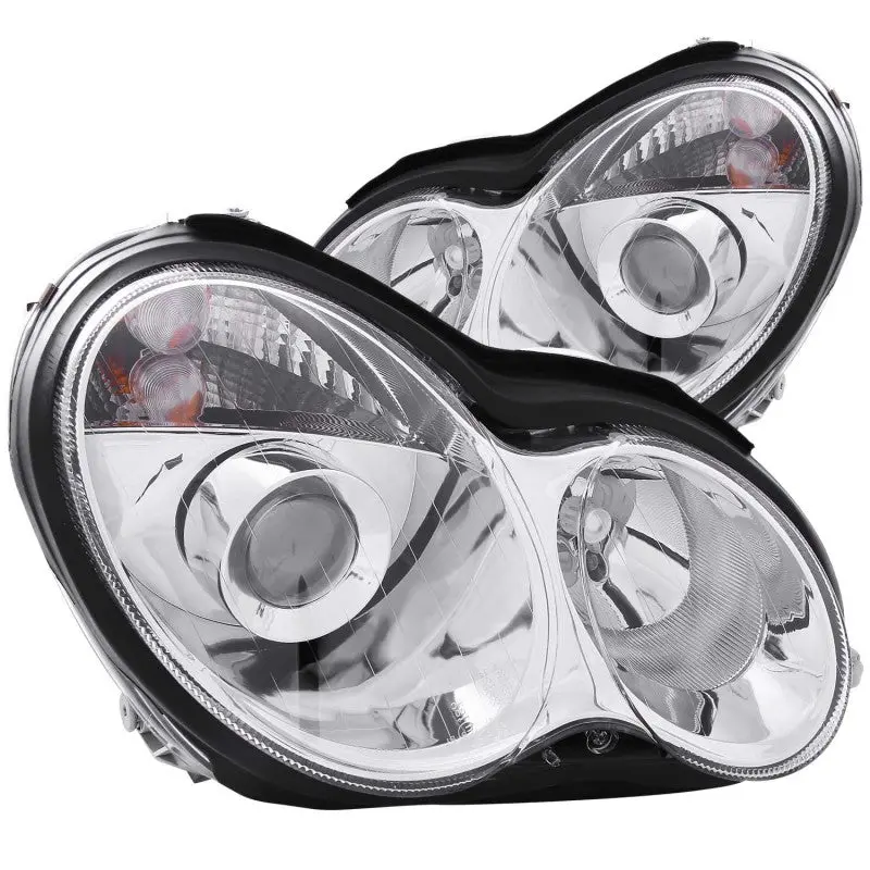 Anzo 2001-2007 Mercedes Benz C Class W203 Projector Headlights Chrome 1